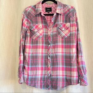 Rails Pink Plaid Button Down Shirt